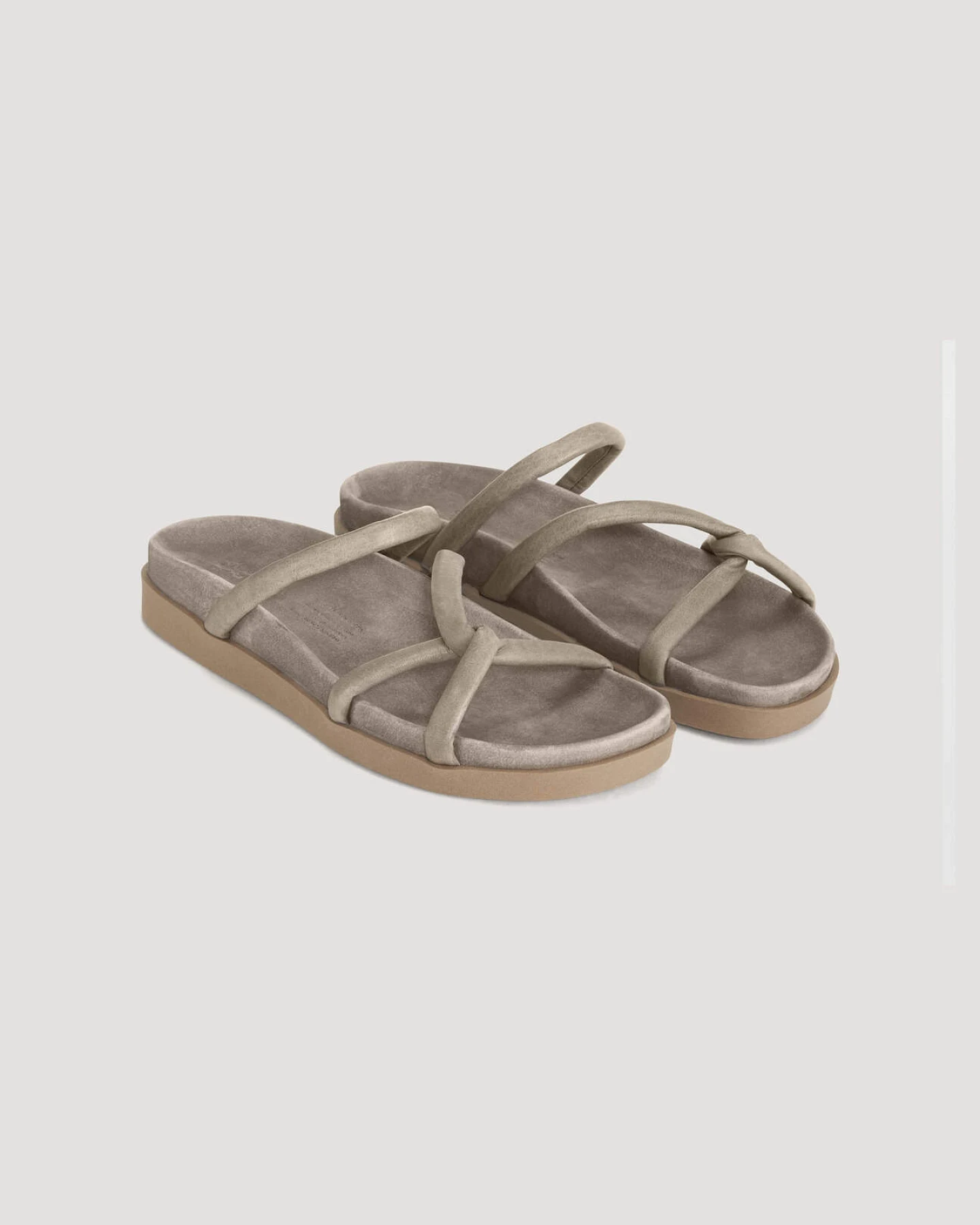 hessnatur Damen Pantolette aus Nubuk-Leder - grau - Größe 38 – Ansicht 4