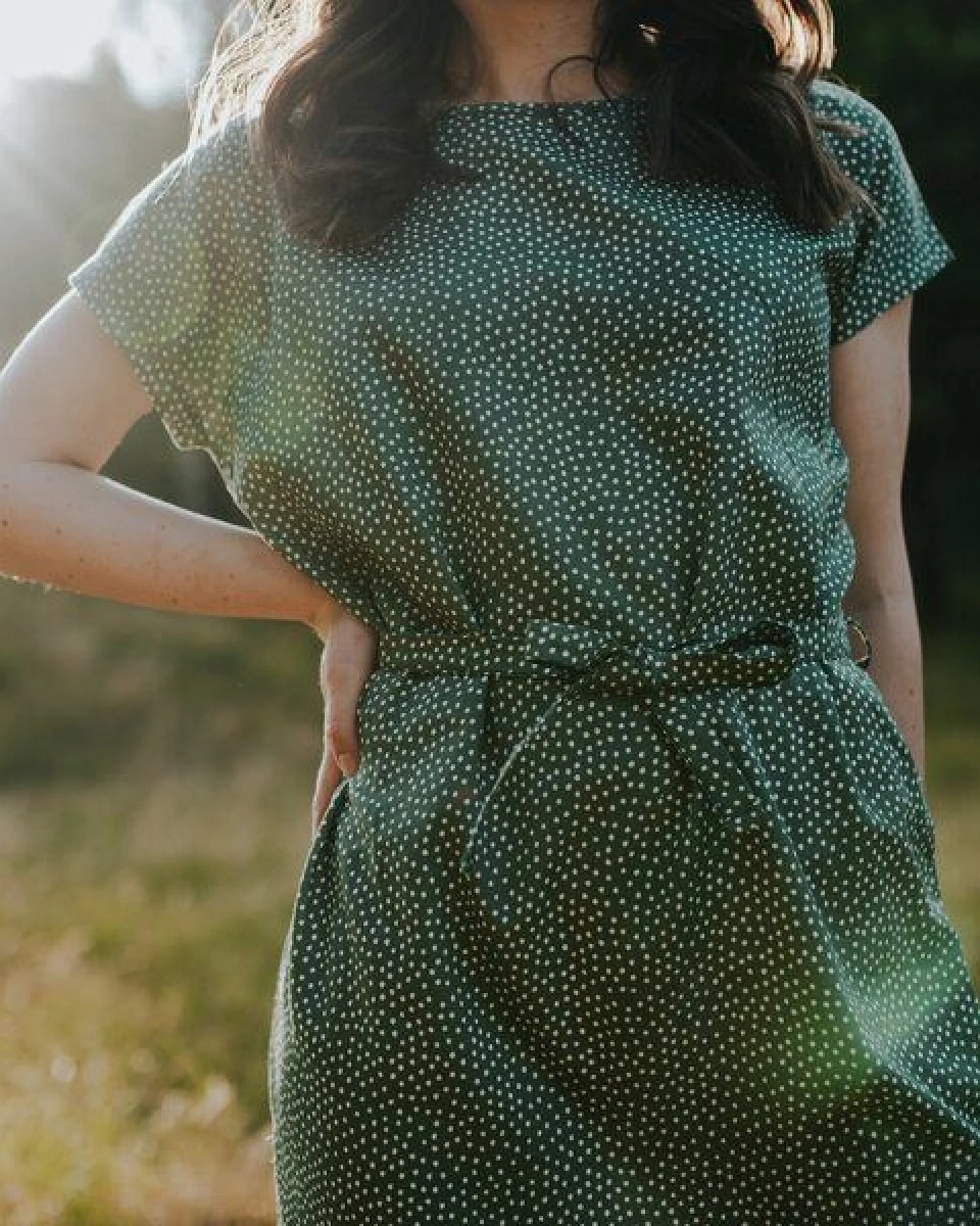 NORDLICHT Damen Kleid ELIN mit Punkten aus 100% Ecovero – Ansicht 4