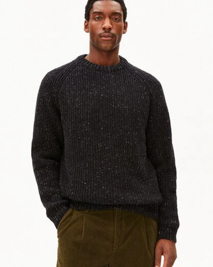 Produktseite: ARMEDANGELS KIAANO TWEED Herren Pullover aus recyclem Bio-Woll Mix