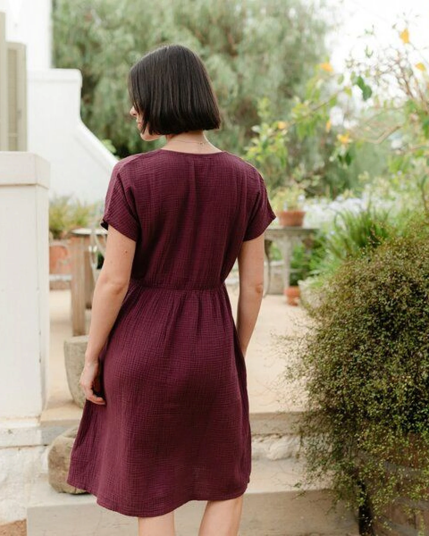 NORDLICHT Damen Musselin Kleid aus 100% Bio-Baumwolle ALMA – Ansicht 3