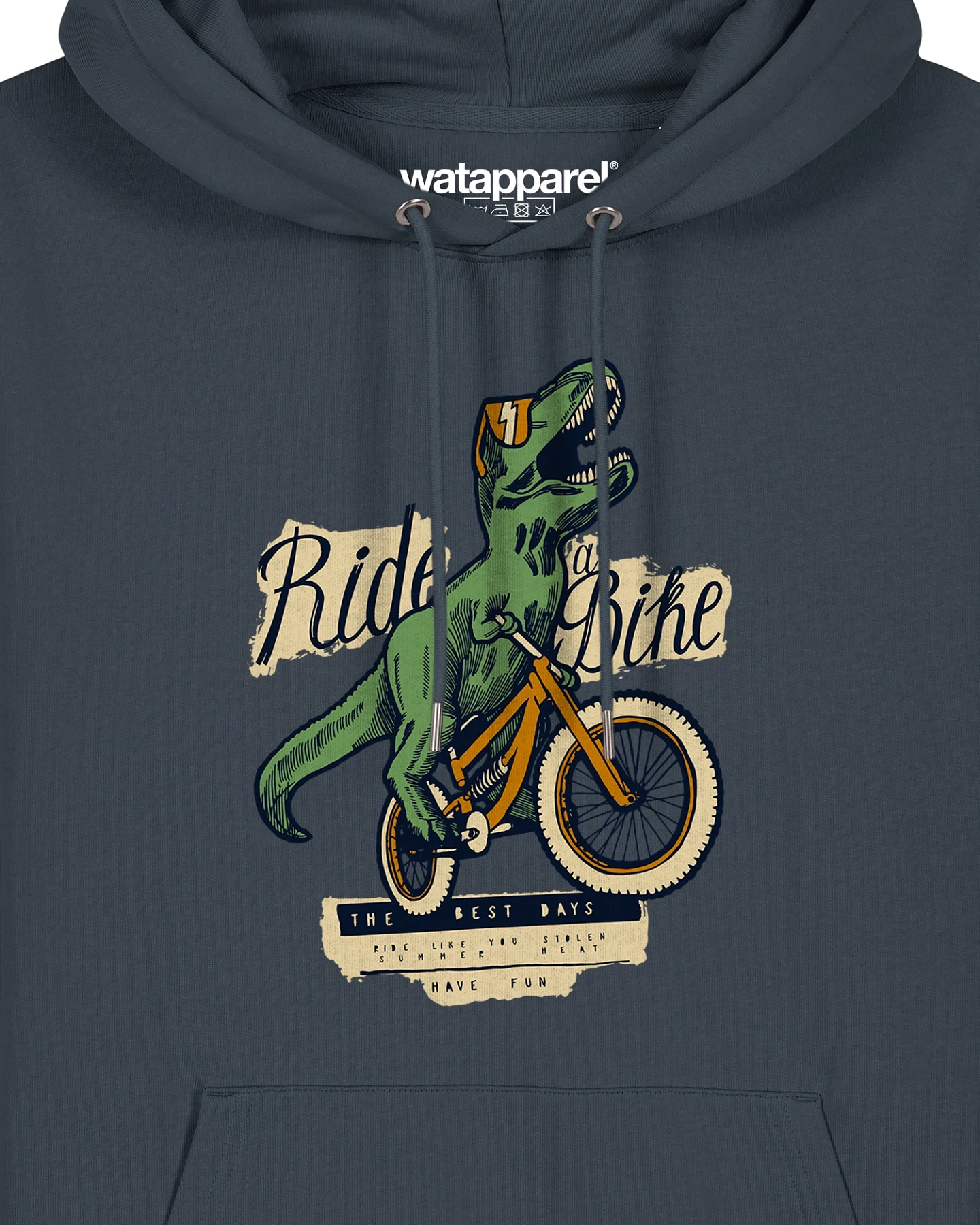 Watapparel Sweatshirt T-Rex Fahrrad – Ansicht 3