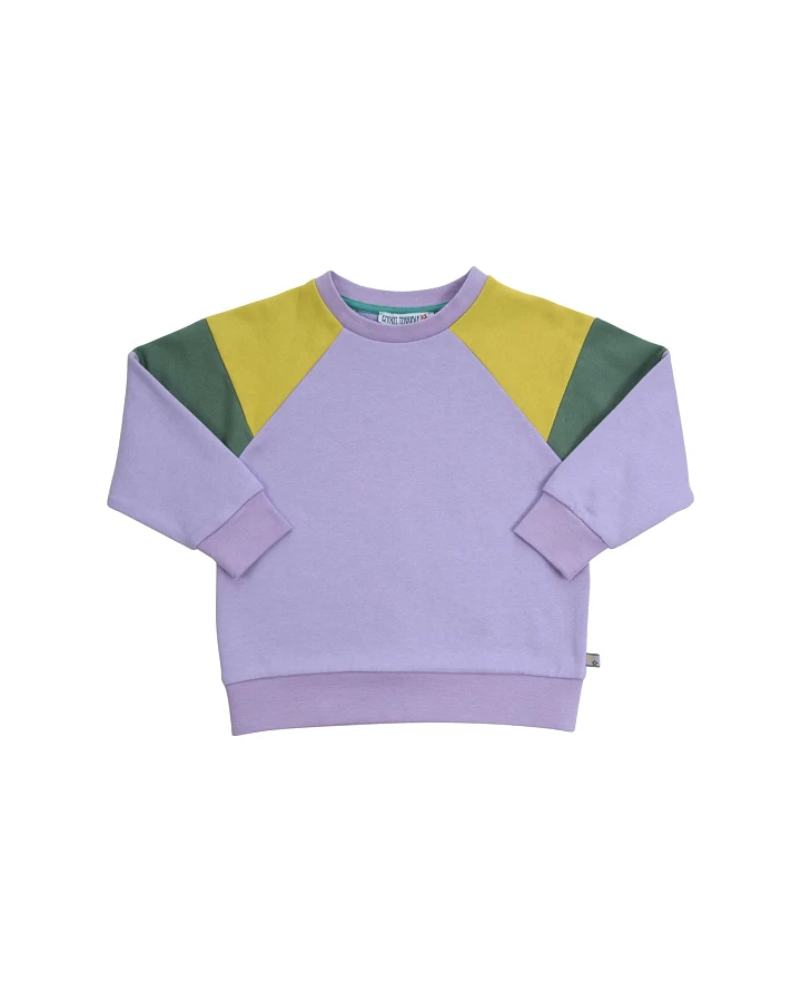 Sweatshirt Colourblocking lilac-light mustard 86/92