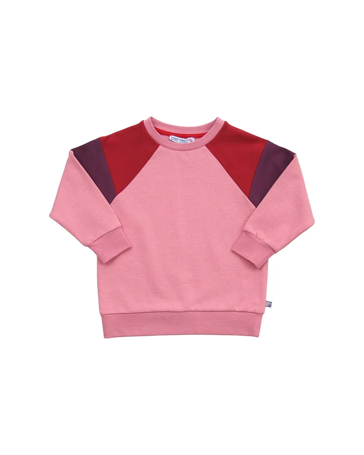Produktseite: Sweatshirt Colourblocking candy pink-burnt red 86/92