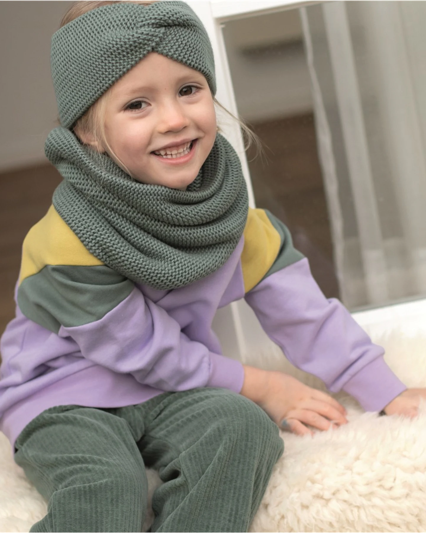Strick Stirnband pistachio 50/52 – Ansicht 2