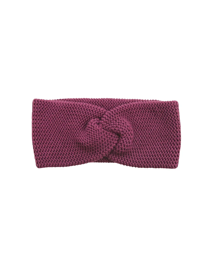 Produktseite: Strick Stirnband aubergine 50/52