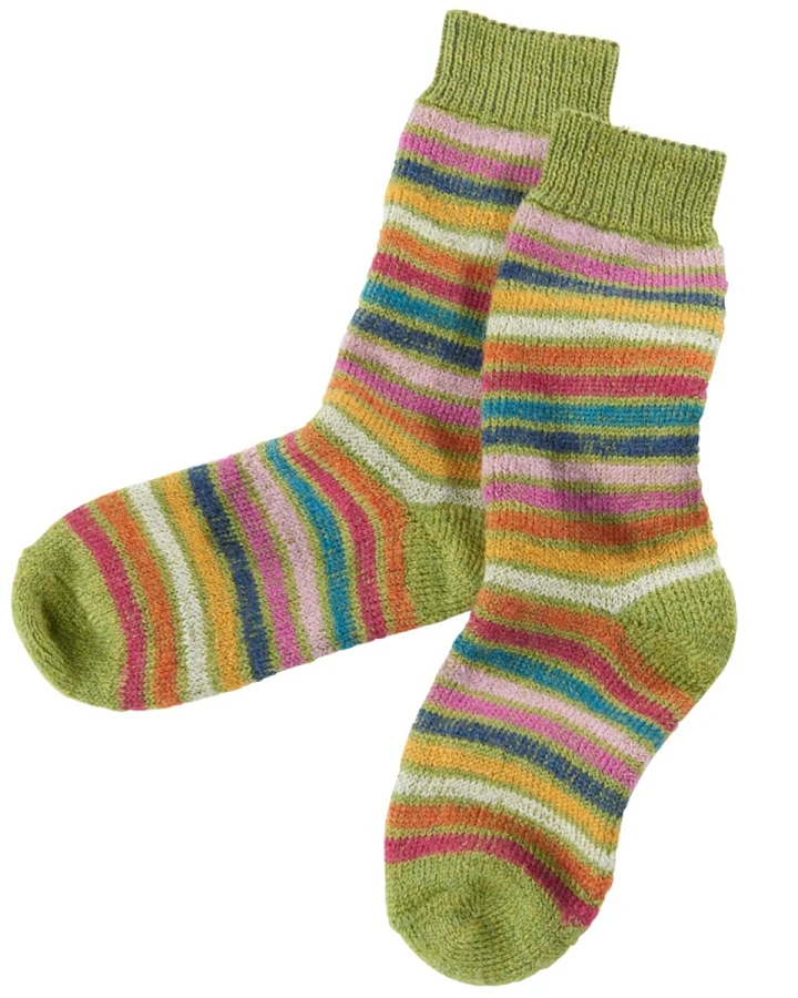 Kinder Socken Bio-Schurwolle Rainbow maigrün Gr.18-20