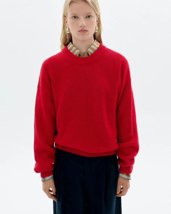 Thinking MU Damen vegan Pullover Carmen Rot
