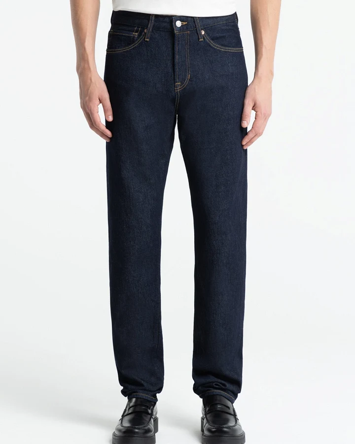 Kings of Indigo Herren vegan Jeans Addo Tapered Blau Rinse