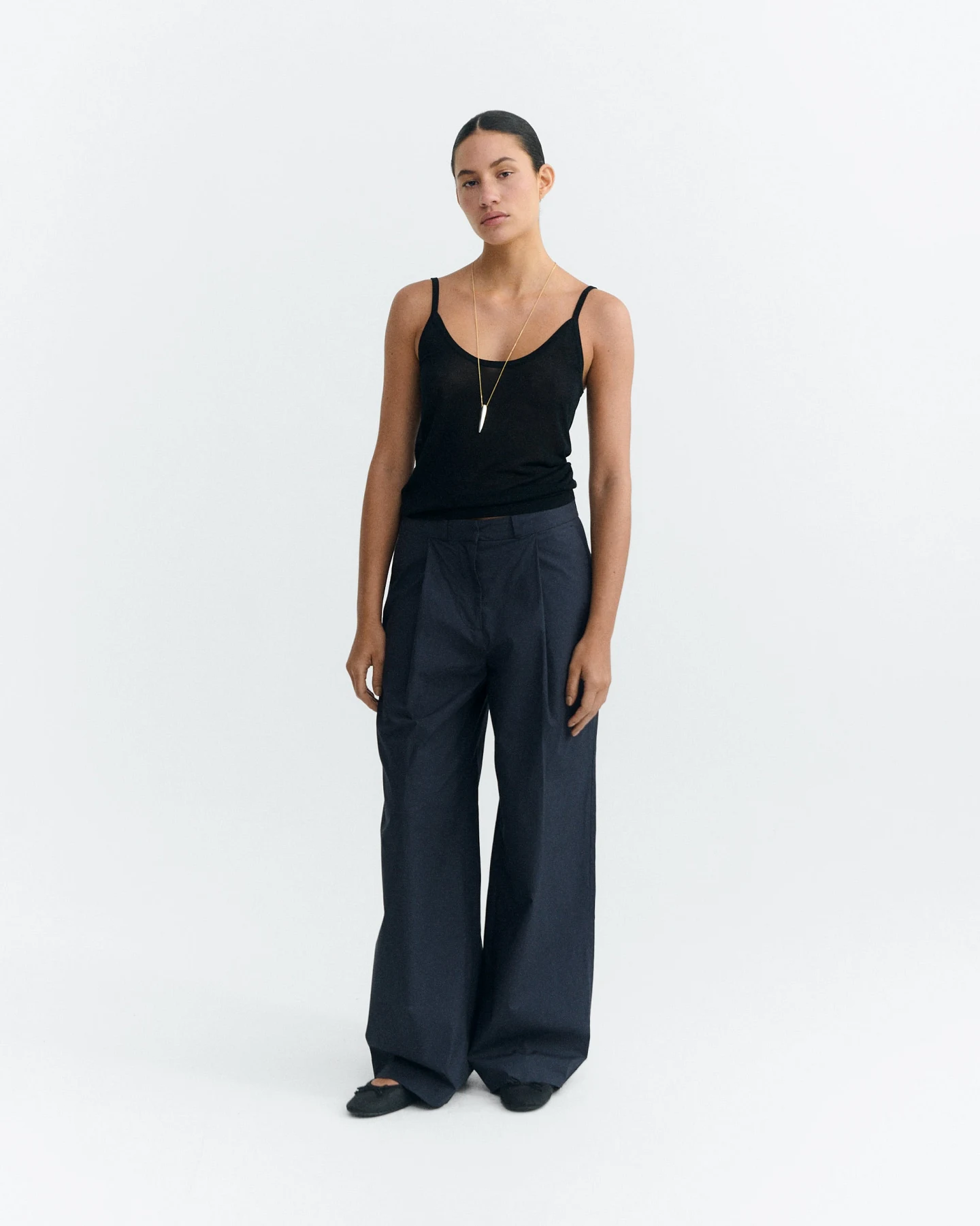 Thinking MU Damen vegan Weite Hose Patty Navy – Ansicht 2