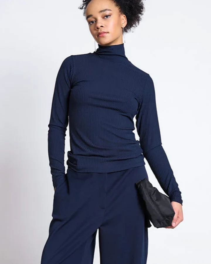 JAN 'N JUNE Damen vegan Rollkragenpullover Mio Night Fall