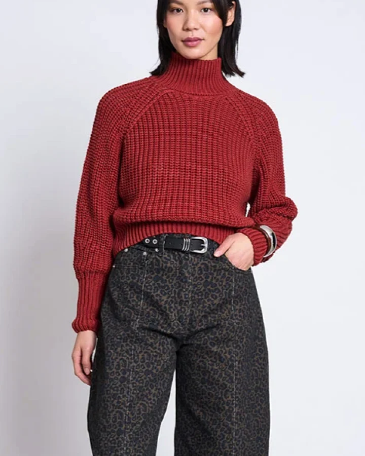 JAN 'N JUNE Damen vegan Pullover Ola Rot