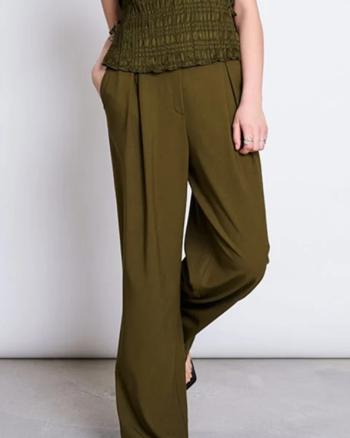 JAN 'N JUNE Damen vegan Hose Niva Rosmarin Grün