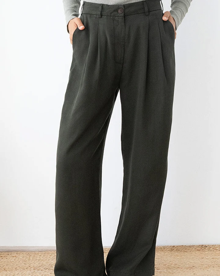 TWOTHIRDS Damen vegan Hose Mesquida Dunkelgrün