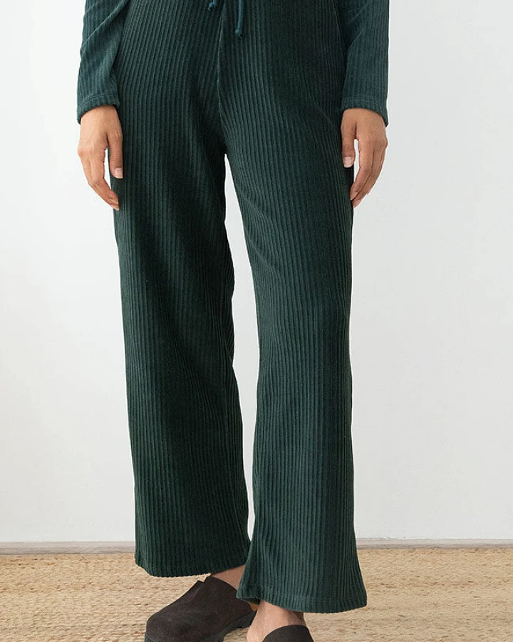 TWOTHIRDS Damen vegan Hose Abruka Dunkelgrün