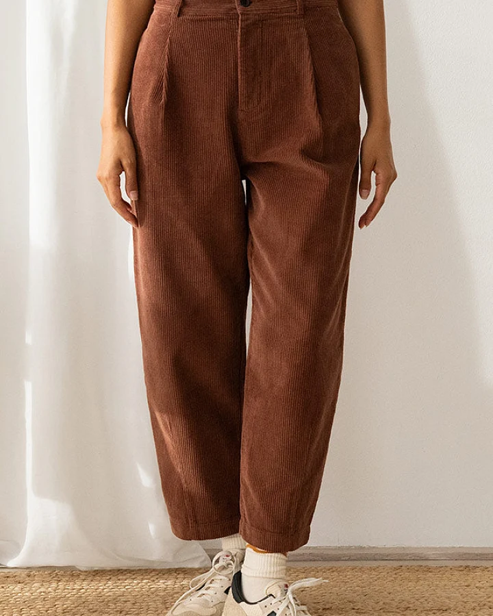 TWOTHIRDS Damen vegan Hose Haruku Aus Cord Farbe Cappuccino