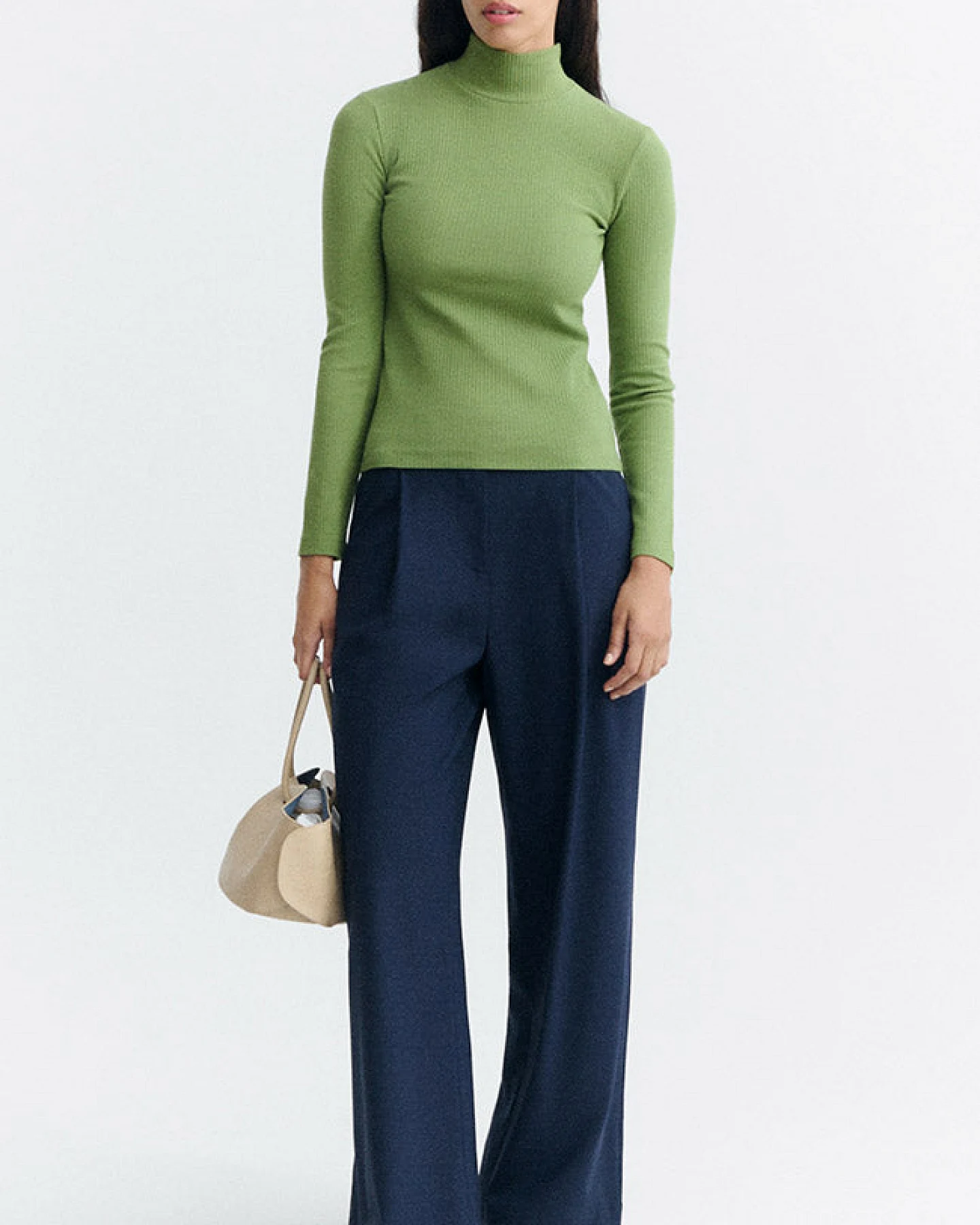 Thinking MU Damen vegan Top Rib Aine Green – Ansicht 2