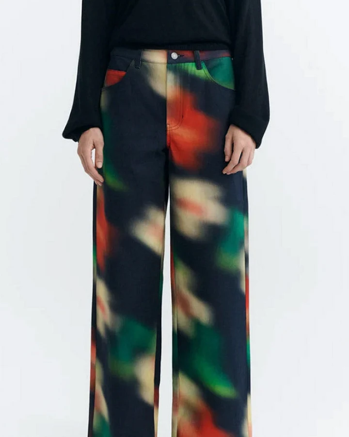 Thinking MU Damen vegan Hose Bloom Hedda Mehrfarbig