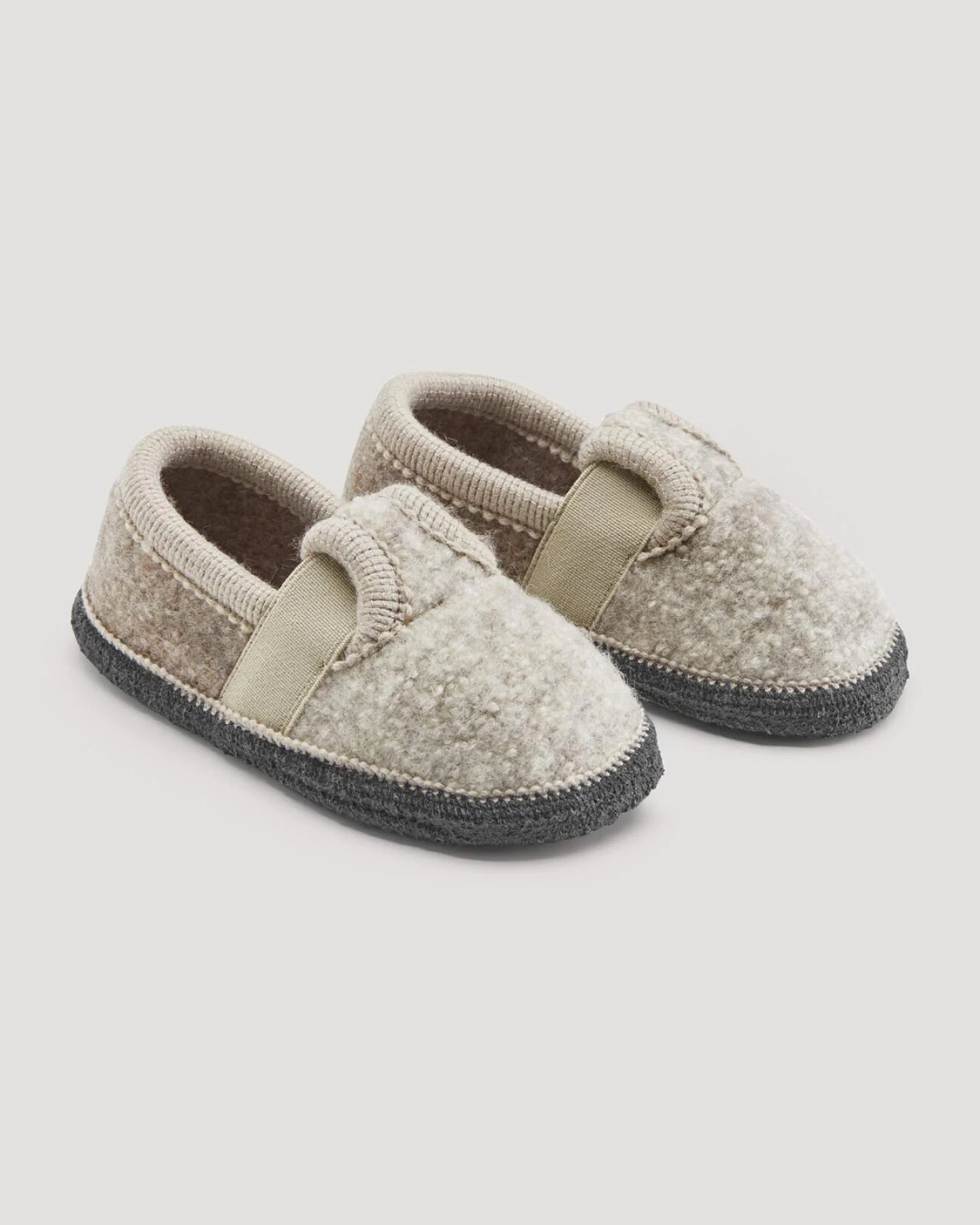 hessnatur Kinderschuhe Hausschuhe aus Schurwolle - beige - Größe 27 – Ansicht 2