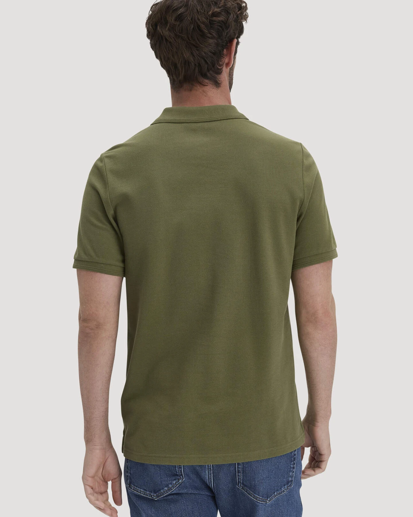 hessnatur Herren Piqué Polo Regular aus Bio-Baumwolle - grün - Größe 56 – Ansicht 3