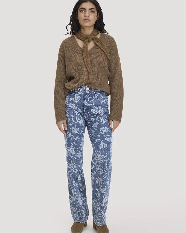 hessnatur Damen Jeans Straight Relaxed aus Bio-Baumwolle mit TENCEL™ Lyocell - blau - Größe 31