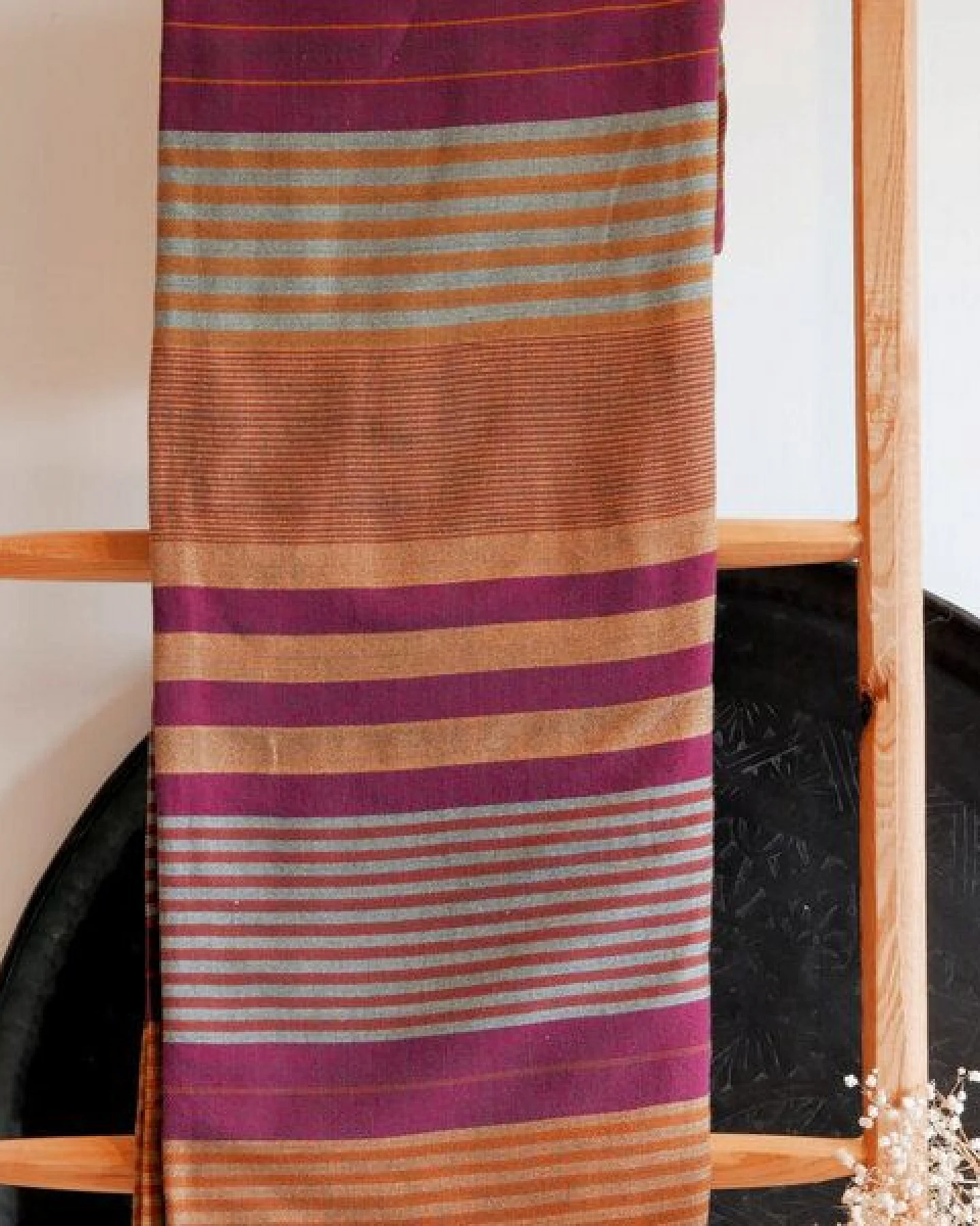 Karawan authentic Hamamtuch Fouta ebony, Biobaumwolle, 100 x 200 cm – Ansicht 4