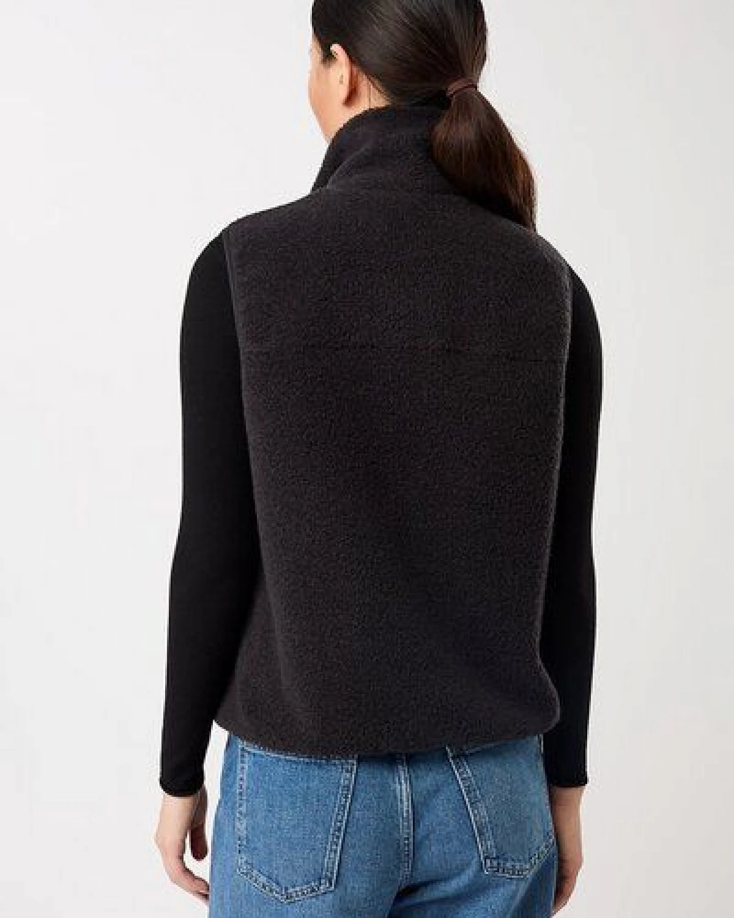LangerChen Weste mit Stehkragen aus Woll-Fleece – Ansicht 4