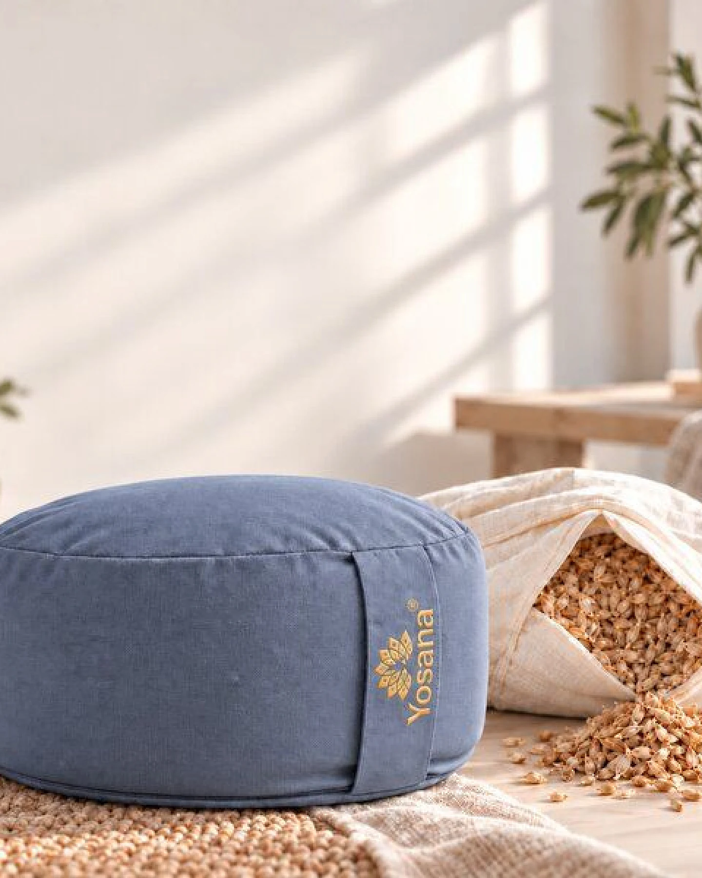 Yosana Yogakissen rund, Meditationskissen 30x15cm – Ansicht 2