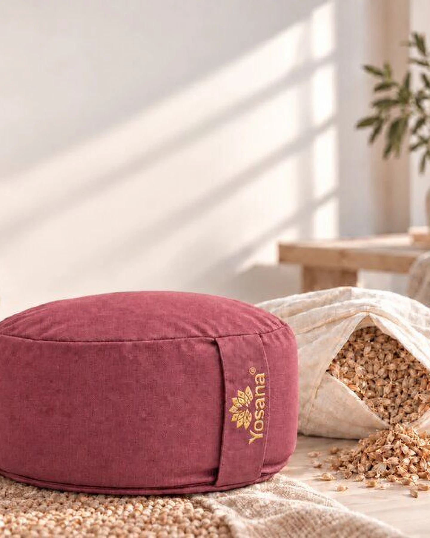 Yosana Yogakissen rund, Meditationskissen 30x15cm – Ansicht 2