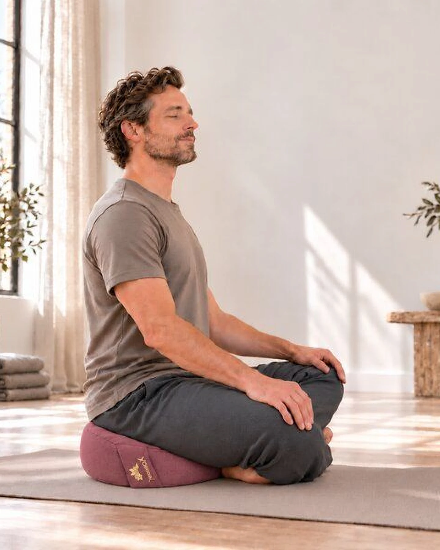 Yosana Yogakissen rund, Meditationskissen 30x15cm – Ansicht 4
