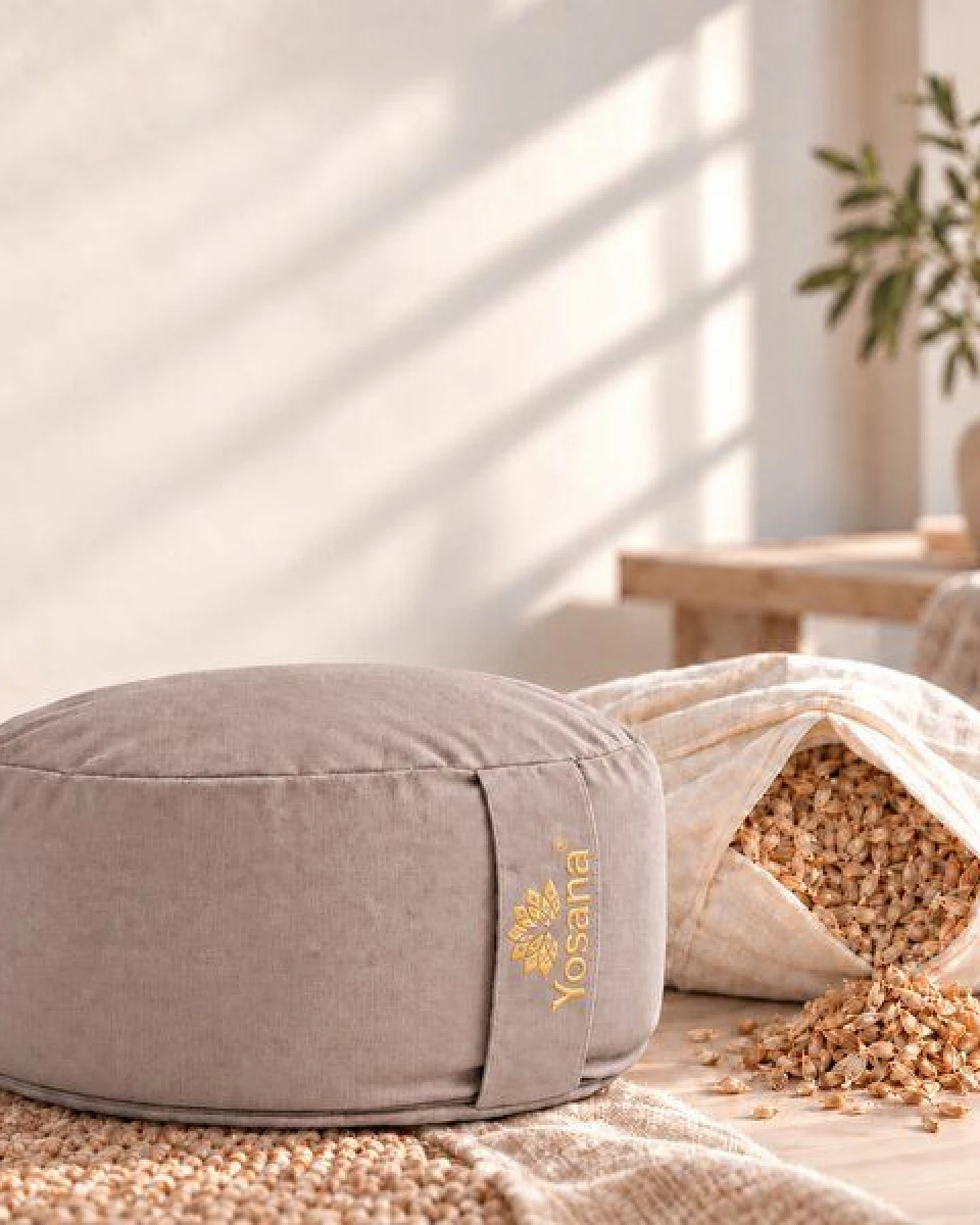 Yosana Yogakissen rund, Meditationskissen 30x15cm – Ansicht 2