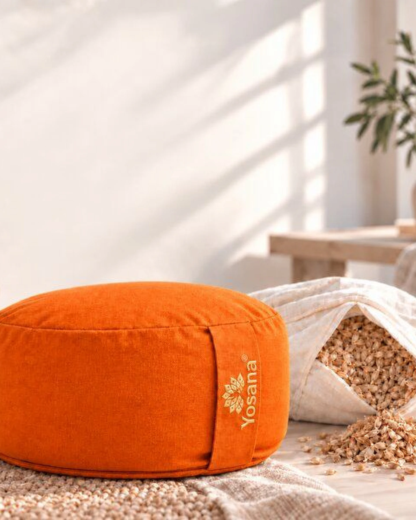 Yosana Yogakissen rund, Meditationskissen 30x15cm – Ansicht 2