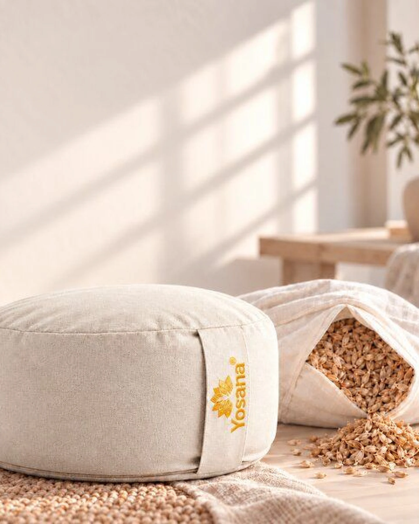 Yosana Yogakissen rund, Meditationskissen 30x15cm – Ansicht 2