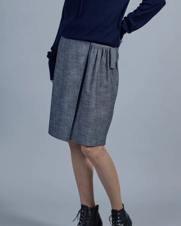 Susan's Fashion Wickelrock Cara aus leichtem Jeansstoff 100% Biobaumwolle