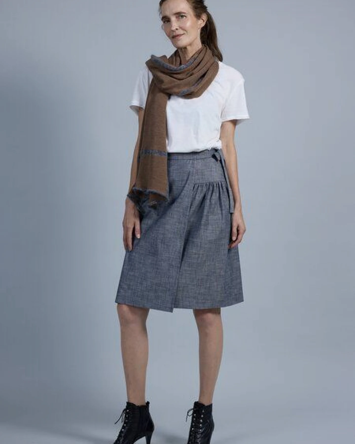 Susan's Fashion Wickelrock Cara aus leichtem Jeansstoff 100% Biobaumwolle – Ansicht 2