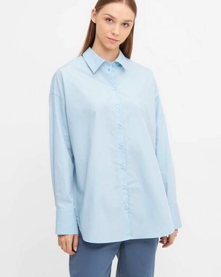 Givn Berlin Bluse GBCOSIMA loose Fit aus Bio-Baumwolle - Ice Blue