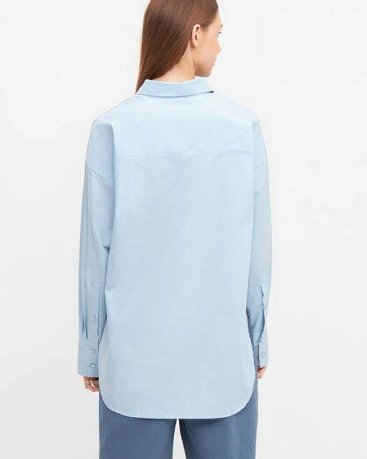 Givn Berlin Bluse GBCOSIMA loose Fit aus Bio-Baumwolle - Ice Blue – Ansicht 4