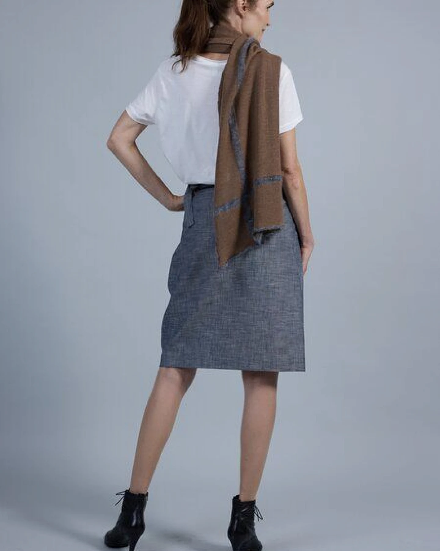 Susan's Fashion Wickelrock Cara aus leichtem Jeansstoff 100% Biobaumwolle – Ansicht 2