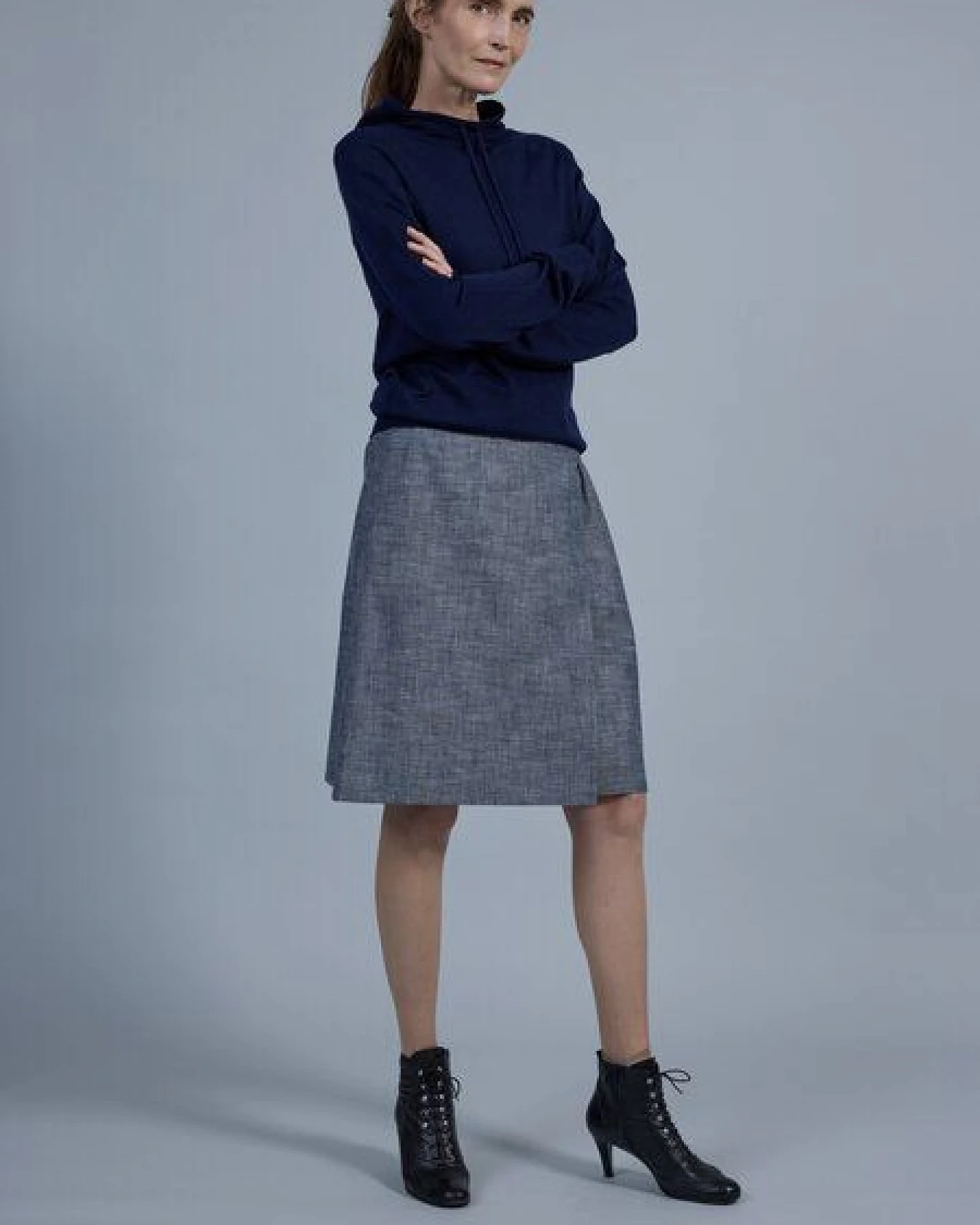 Susan's Fashion Wickelrock Cara aus leichtem Jeansstoff 100% Biobaumwolle – Ansicht 3