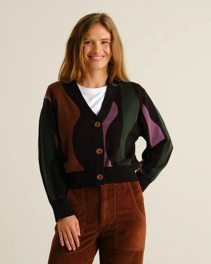 DEDICATED Cardigan Kanan Wavy Stripe - Multicolor