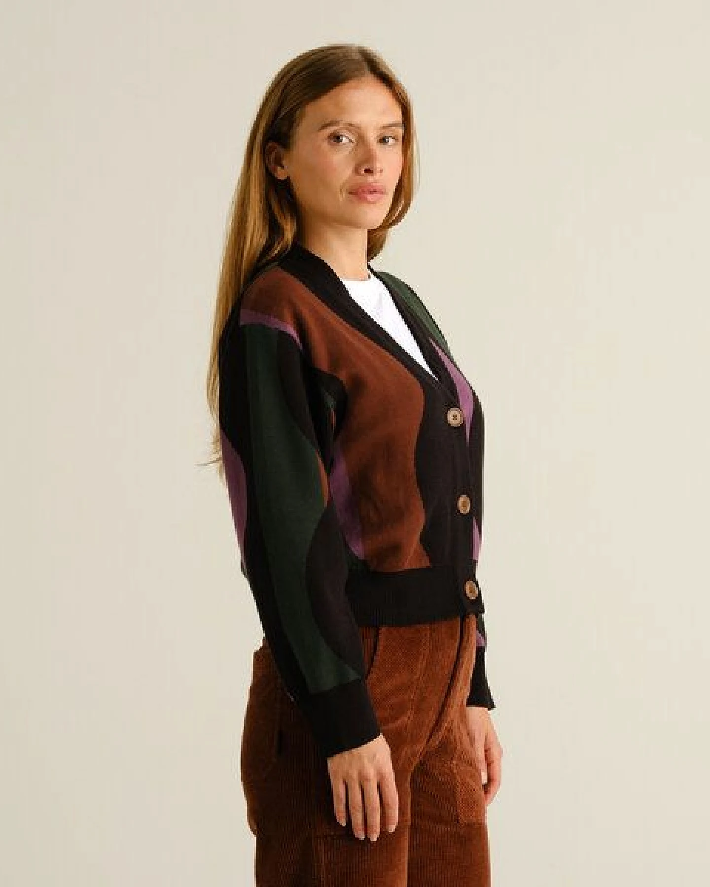 DEDICATED Cardigan Kanan Wavy Stripe - Multicolor – Ansicht 2