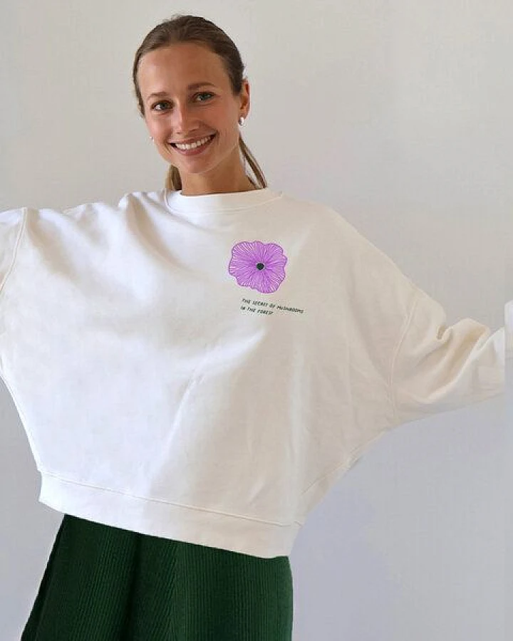 Kultgut Artdesign - Superweicher Sweater / The Secret of Mushrooms