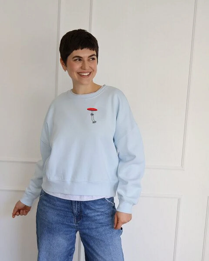 Kultgut Artdesign Boxy-Style Sweatpullover / Fliegenpilz