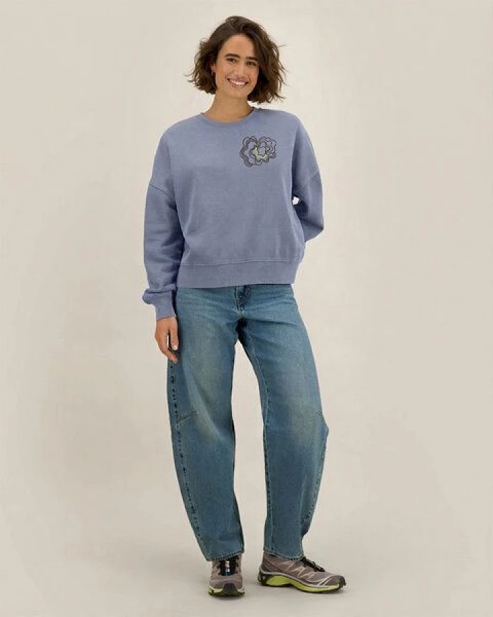 Kultgut Vintagelook- Biofair- Pulloversweater im Boxistyle / structure of mushroom