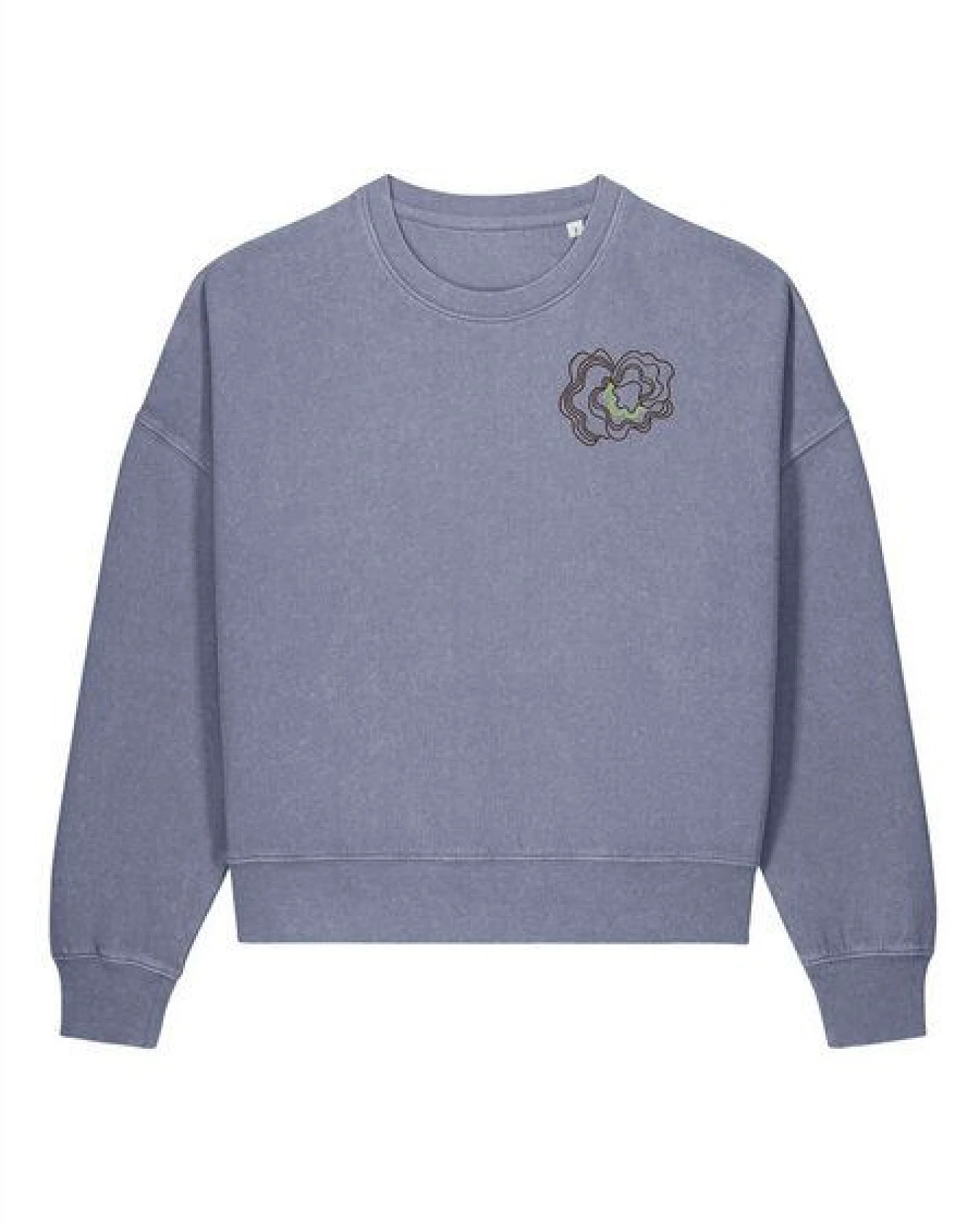 Kultgut Vintagelook- Biofair- Pulloversweater im Boxistyle / structure of mushroom – Ansicht 2