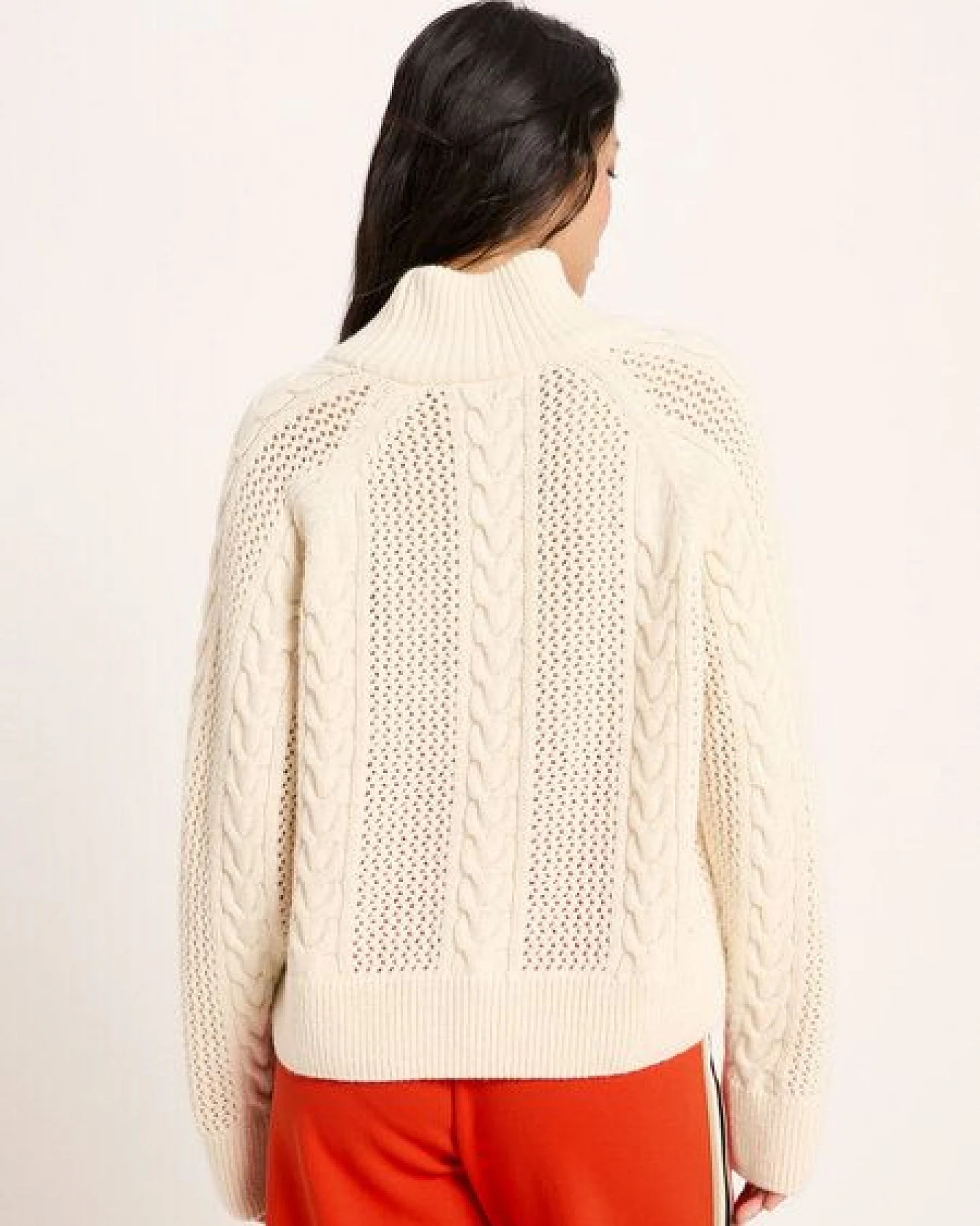 LANIUS Zopf-Pullover aus Bio-Schurwolle und Bio-Baumwolle (GOTS) – Ansicht 3