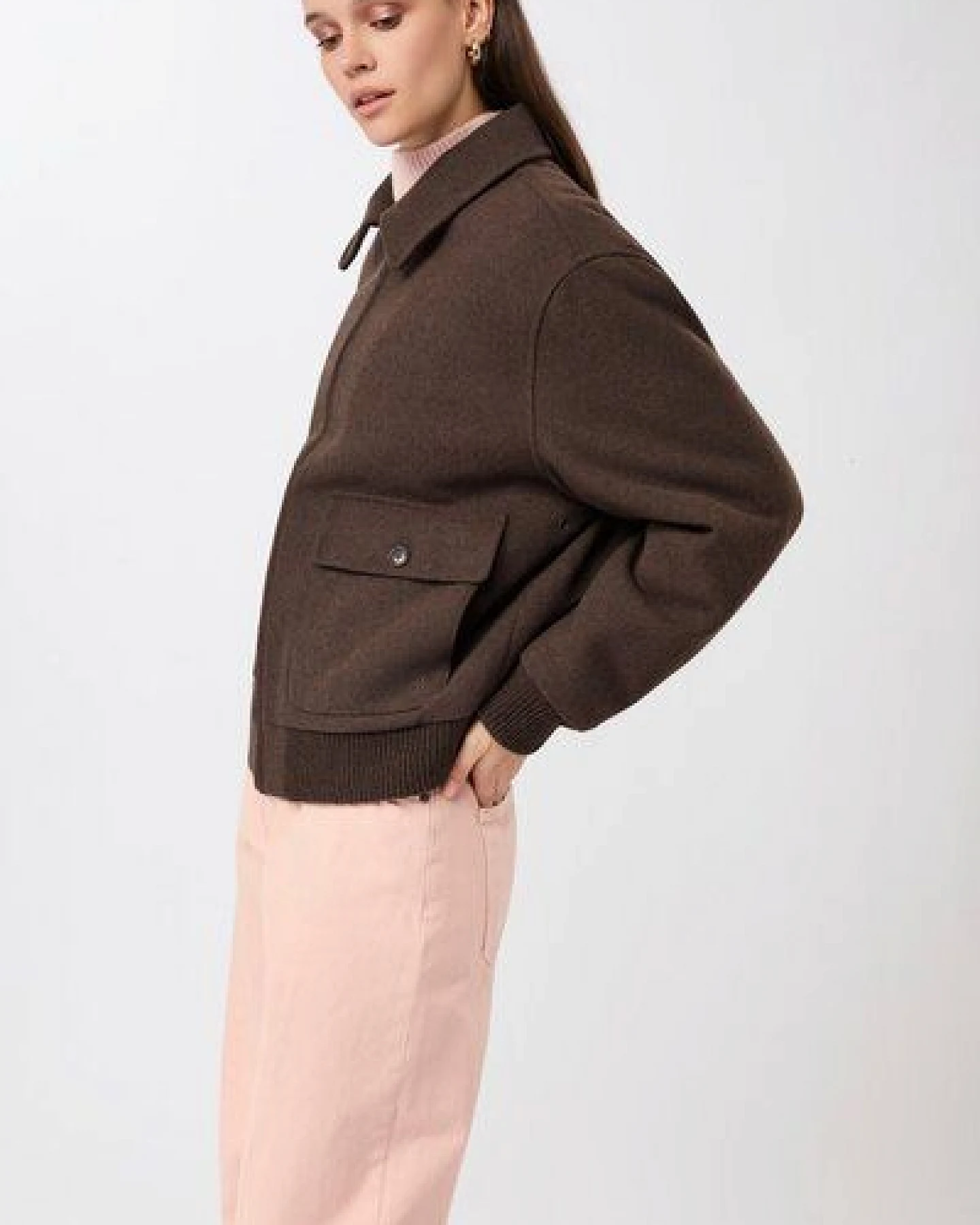 LangerChen Blouson Style aus recycelter Wolle – Ansicht 2
