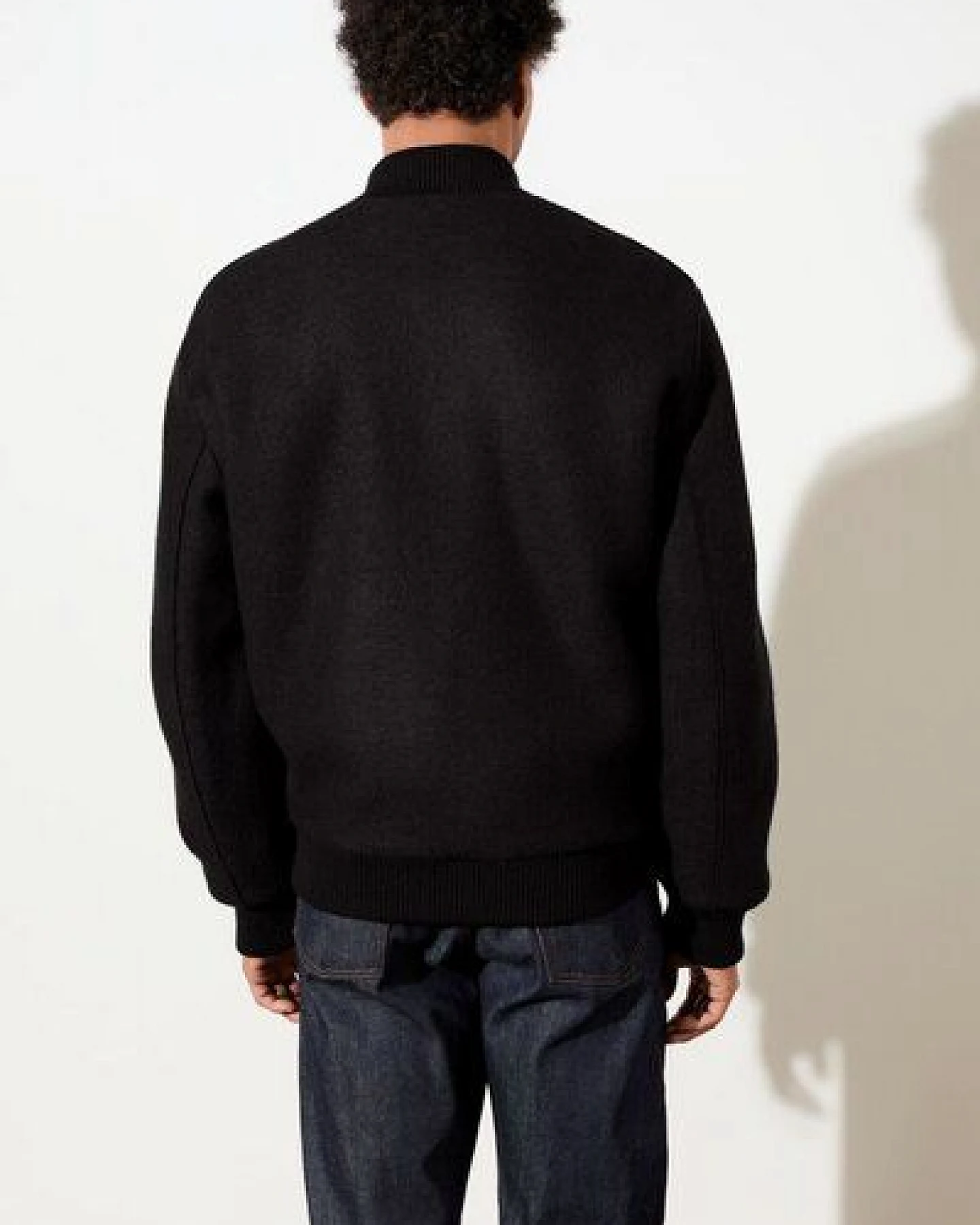 LangerChen Bomber Jacke aus Bio Wolle – Ansicht 2