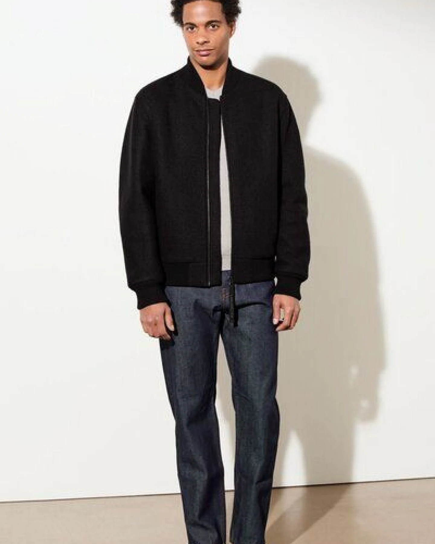 LangerChen Bomber Jacke aus Bio Wolle – Ansicht 3