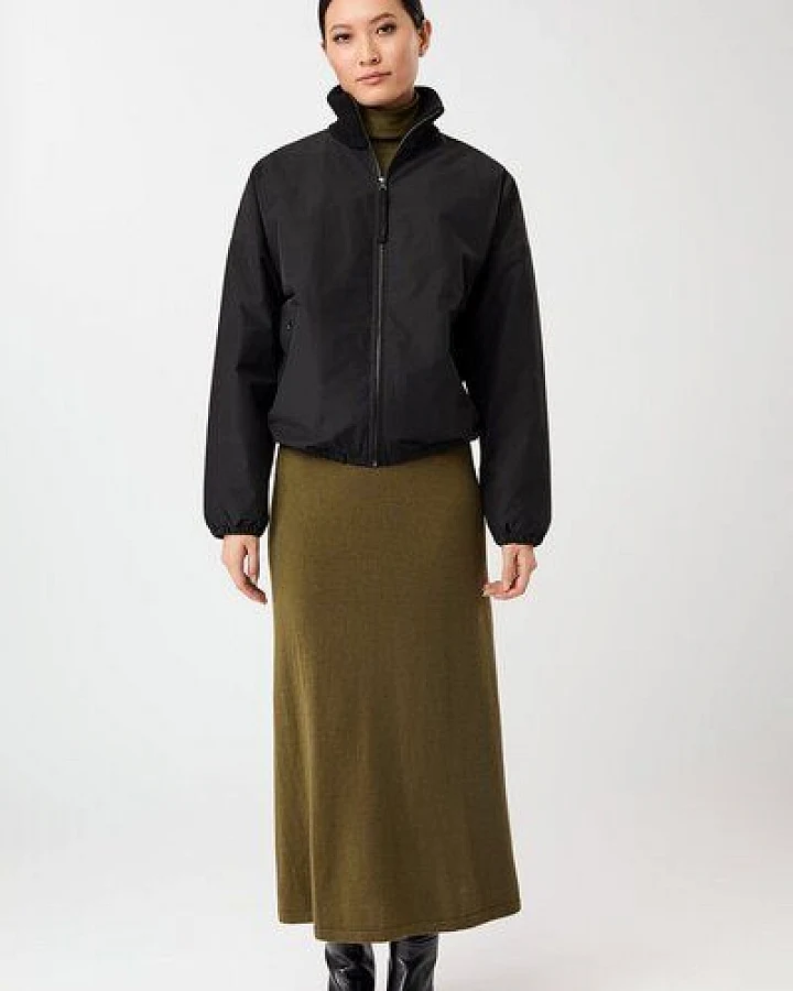 LangerChen Wattierter Blouson mit Rippenkragen