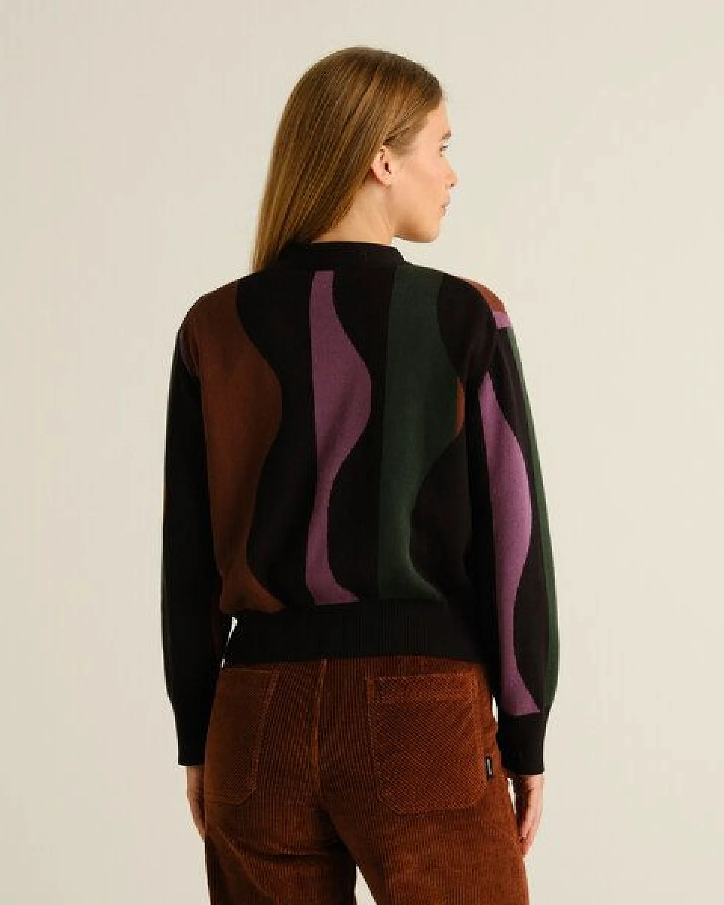 DEDICATED Cardigan Kanan Wavy Stripe - Multicolor – Ansicht 3